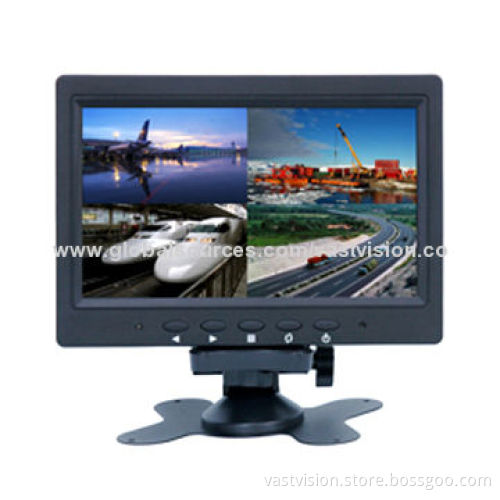 7-inch Quad Screen CCTV LCD Monitors, Standalone or Wall-amounted